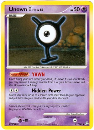 Pokemon Legends Awakened Uncommon Card - Unown Y 81/146