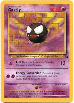 Pokemon Fossil Uncommon Card - Gastly 33/62