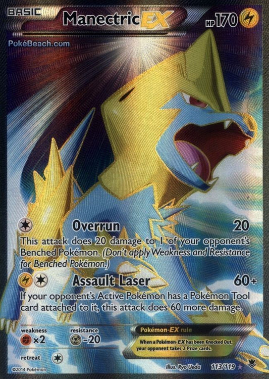 Manectric EX 113/119 - Pokemon XY Phantom Forces Full Art Card
