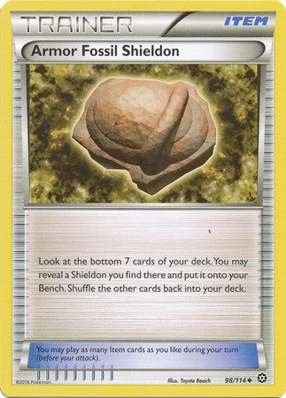 Armor Fossil Shieldon 98/114 Uncommon - Pokemon XY Steam Siege Card