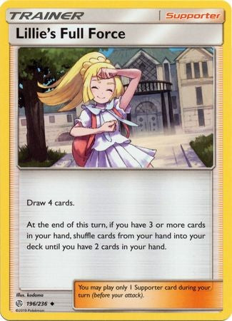 Lillie's Full Force - 196/236 - Uncommon Sun & Moon: Cosmic Eclipse Singles