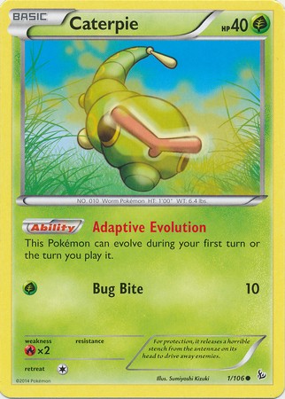 Caterpie 1/106 - Pokemon XY Flashfire Common Card