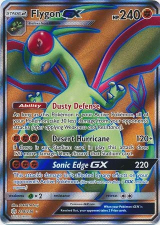 Flygon GX - 218/236 - Full Art Ultra Rare Sun & Moon: Cosmic Eclipse Singles