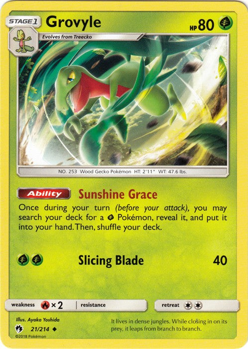 Grovyle - 21/214 Pokemon » SM Lost Thunder Uncommon