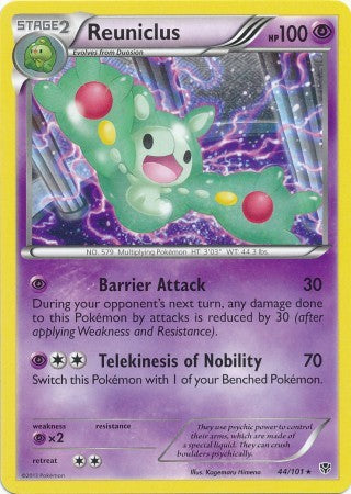 Reuniclus 44/101 - Pokemon Plasma Blast Rare Card