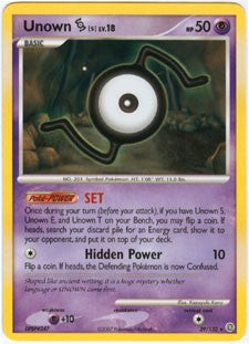 Pokemon Secret Wonders Rare Card - Unown S 39/132