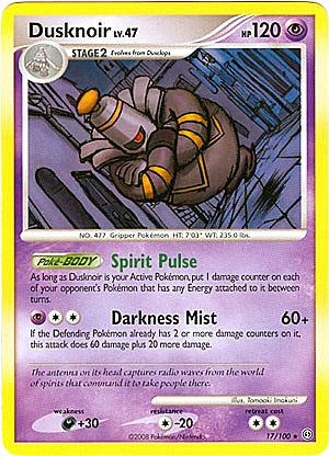Pokemon Diamond and Pearl Stormfront Card - Dusknoir (R)