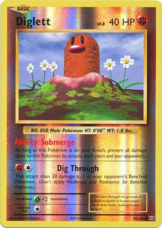 Diglett 55/108 Common - Reverse Pokemon XY Evolutions Single Card