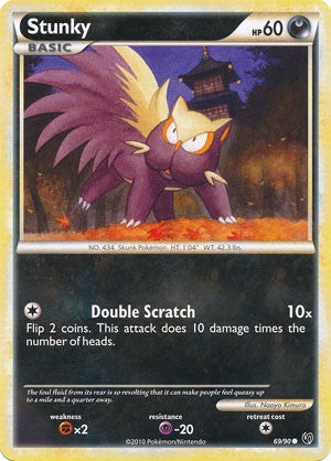 Pokemon Card HeartGold SoulSilver HS Undaunted Common Stunky 69/90