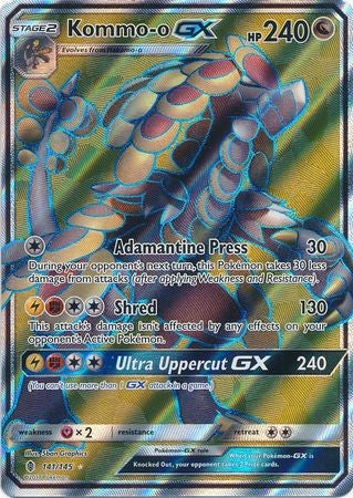 Kommo-o GX 141/145 Full Art - Pokemon Sun & Moon Guardians Rising Card