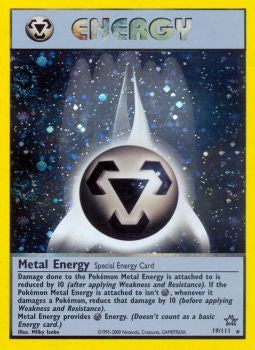 Pokemon Neo Genesis Energy - Metal Holofoil Card