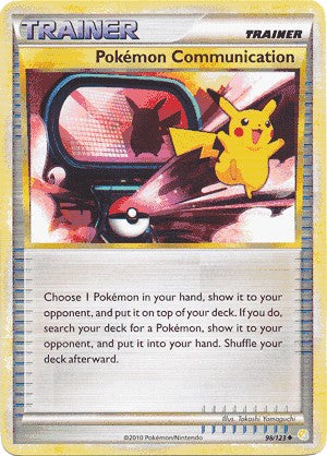 Pokemon HeartGold Card Uncommon Pokemon Communication 98/123