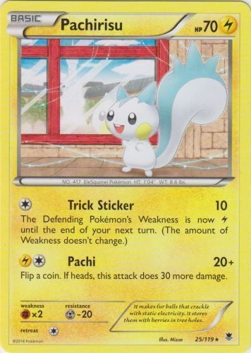 Pachirisu 25/119 - Rare Pokemon XY Phantom Forces Card