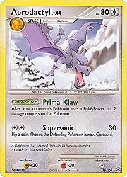 Pokemon Diamond and Pearl Majestic Dawn- Aerodactyl (Rare) Card