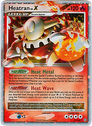 Pokemon Stormfront Ultra Rare Card - Heatran LV.X 97/100