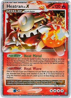 Pokemon Stormfront Ultra Rare Card - Heatran LV.X 97/100