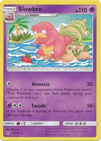 Slowbro 49/145 Uncommon - Pokemon Sun & Moon Guardians Rising Card
