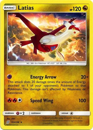 Latias - 153/236 - Rare Sun & Moon: Unified Minds