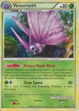 Pokemon Card HS Triumphant Venomoth Holo Rare 11/102