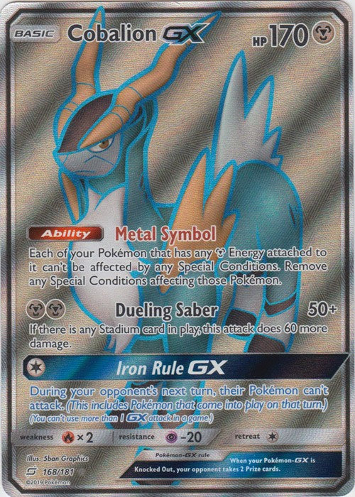 Cobalion-GX (Full Art) - 168/181 Pokemon » SM Team Up