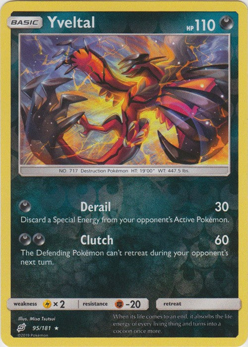 Yveltal - 95/181 (Reverse Foil) Pokemon » SM Team Up Holo Rare