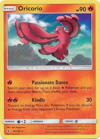 Oricorio 14/145 Rare - Pokemon Sun & Moon Guardians Rising Card