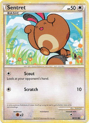 Pokemon HeartGold SoulSilver Single Card Common Sentret 80/123