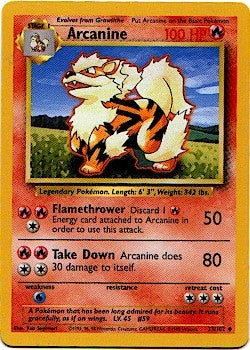 Pokemon Basic Uncommon Card - Arcanine 23/102
