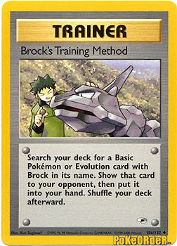 Pokemon Gym Heroes Uncommon Card - Brock's Training Method 106/132