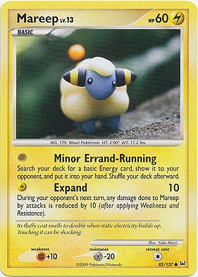 Pokemon Platinum Edition Common Card - Mareep 82/127