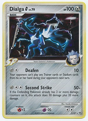 Pokemon Platinum Edition Holo Rare Card - Dialga G 7/127