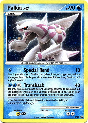 Pokemon Diamond & Pearl Holo Rare Promo Card - Palkia DP27