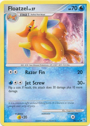 Pokemon Supreme Victors Uncommon Card - Floatzel 58/147