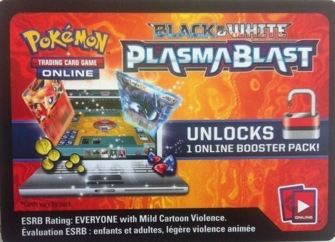 Pokemon Black & White Plasma Blast Online Code Card