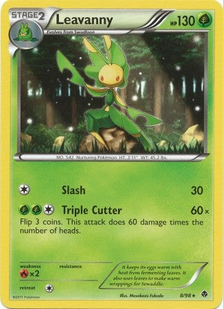 Pokemon Emerging Powers Rare Card - Leavanny 8/98