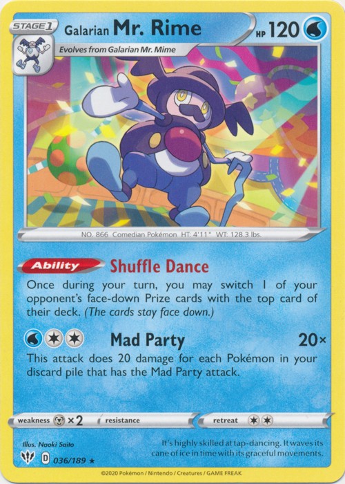 Galarian Mr. Rime - 036/189 Pokemon » SWSH Darkness Ablaze Rare