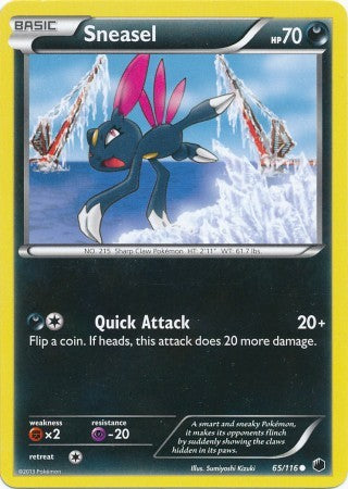 Sneasel 65/116 - Pokemon Plasma Freeze Common Card