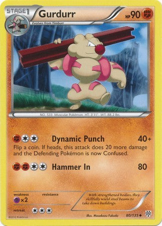 Gurdurr 80/135 - Pokemon Plasma Storm Uncommon Card