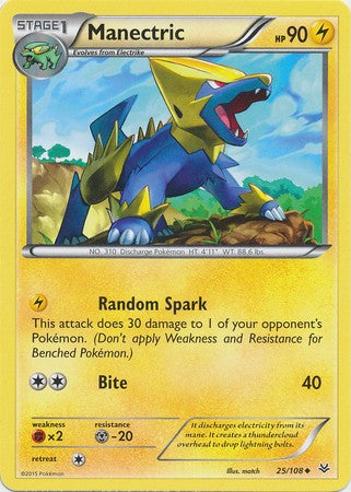 Manectric 25/108 Uncommon - Pokemon XY Roaring Skies Card