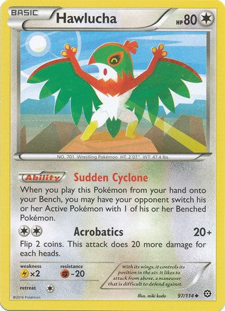 Hawlucha 97/114 Uncommon - Pokemon XY Steam Siege Card