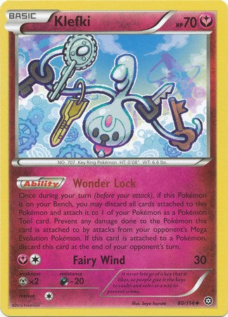 Klefki 80/114 Uncommon - Pokemon XY Steam Siege Card