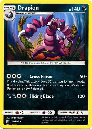 Drapion - 134/236 - Rare Sun & Moon: Unified Minds