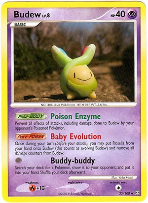 Pokemon Diamond and Pearl Stormfront Card - Budew (U)