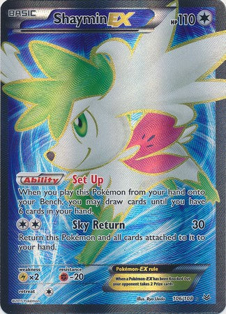 Shaymin EX 106/108 Full Art - Pokemon XY Roaring Skies Card