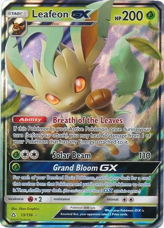Leafeon GX 13/156 Ultra Rare - Pokemon Ultra Prism
