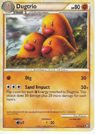 Pokemon Card HS Triumphant Dugtrio Rare 19/102