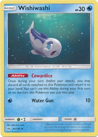 Wishiwashi 44/149 Uncommon - Pokemon Sun & Moon Base Set Single Card