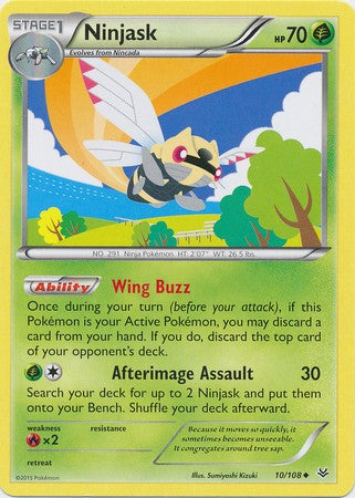 Ninjask 10/108 Uncommon - Pokemon XY Roaring Skies Card