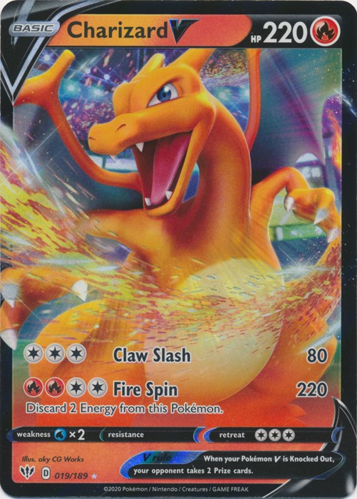Charizard V -019/189 Ultra rare Darkness Ablaze Rarity
