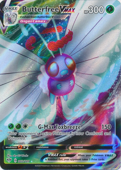 Butterfree VMAX - 002/189 Pokemon » SWSH Darkness Ablaze Ultra Rare